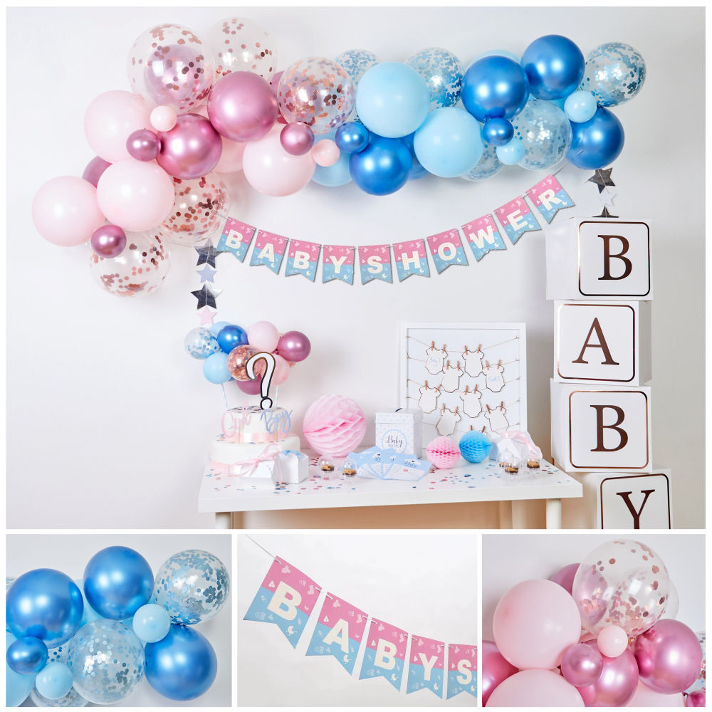 Gender Reveal Balloon Garland Party Decorations Boy or Girl Baby Shower ...