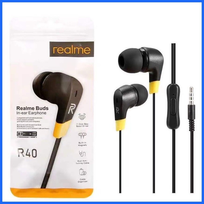 Realme R20 R40 Earbuds 2 Earbuds 3 Earphone 3.5mm In-ear Universal ...