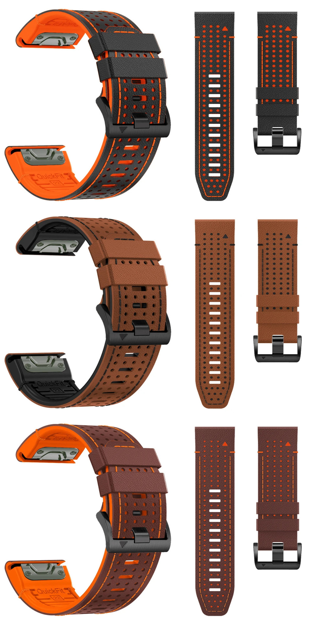 Pro Solar Fenix 6x Pro Watch Bands Leather Band Garmin Fenix 5s