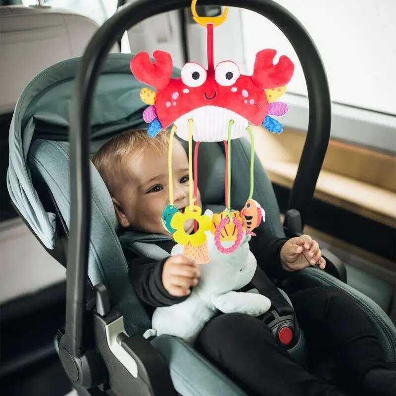 1D Pull 3 String Activity Toy Sensory Crab Stuffed Plush | Shopee ...
