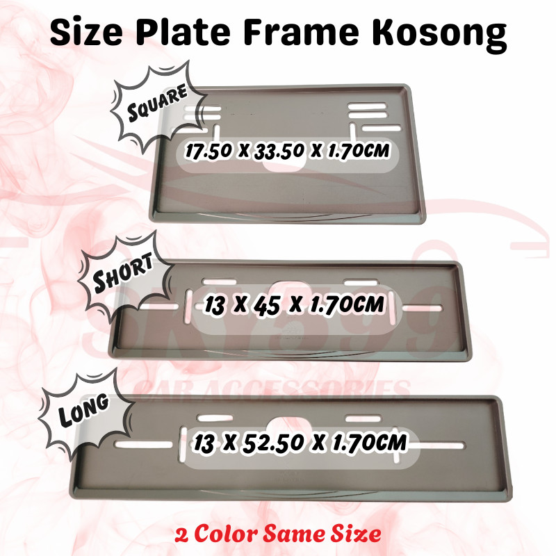 UNIVERSAL CAR LICENSE PLATE FRAME NUMBER PLATE HOLDER Vios Bezza Axia ...