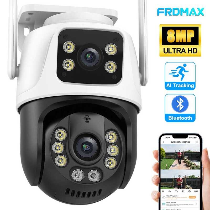 8Mp Wifi 4K Outdoor Camera PTZ Dual Lens AI Tracking Security ...