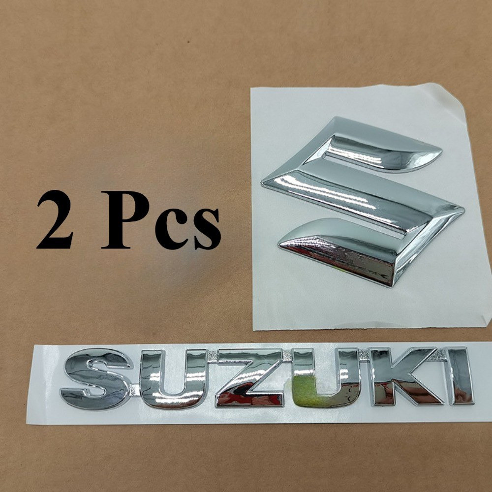 6 3D Chromed 4mm Thick Emblem Decal Fairing/Fuel Tank Logo Sticker for Suzuki | UK
