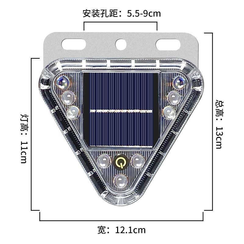 Car rear end collision prevention solar warning flashing light, truck ...