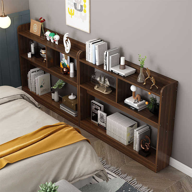 Bedside solid wood long strip seam rack, bedroom long strip cabinet ...