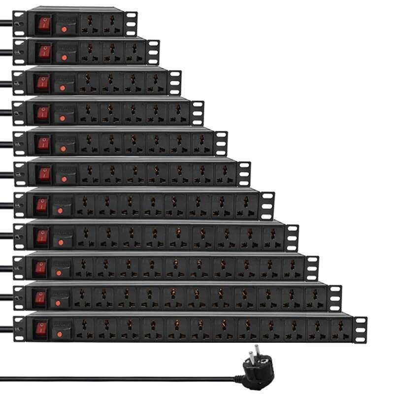 Tt Power Strip Overload Protection AU EU UK Plug 1U Unit PDU Network ...