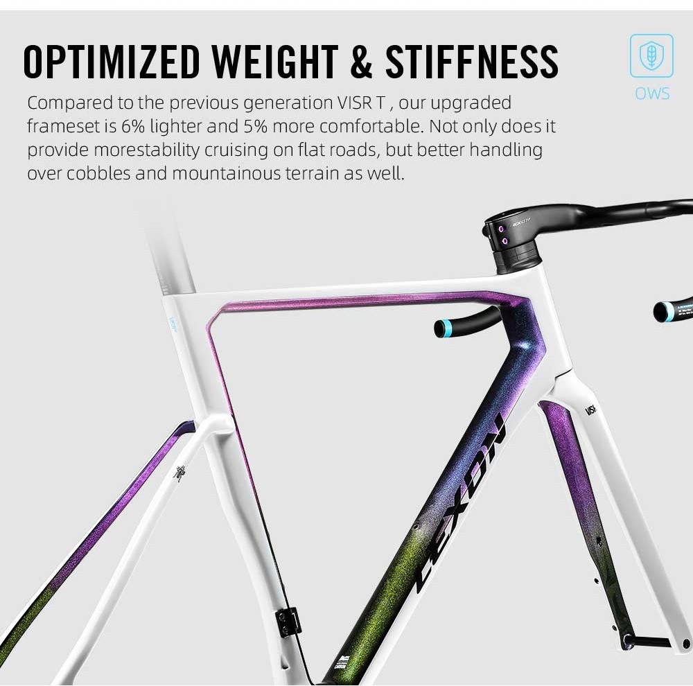 2025 Lexon VISRT Carbon Frame Road Bike Disc Brake Full Inner Cable ...