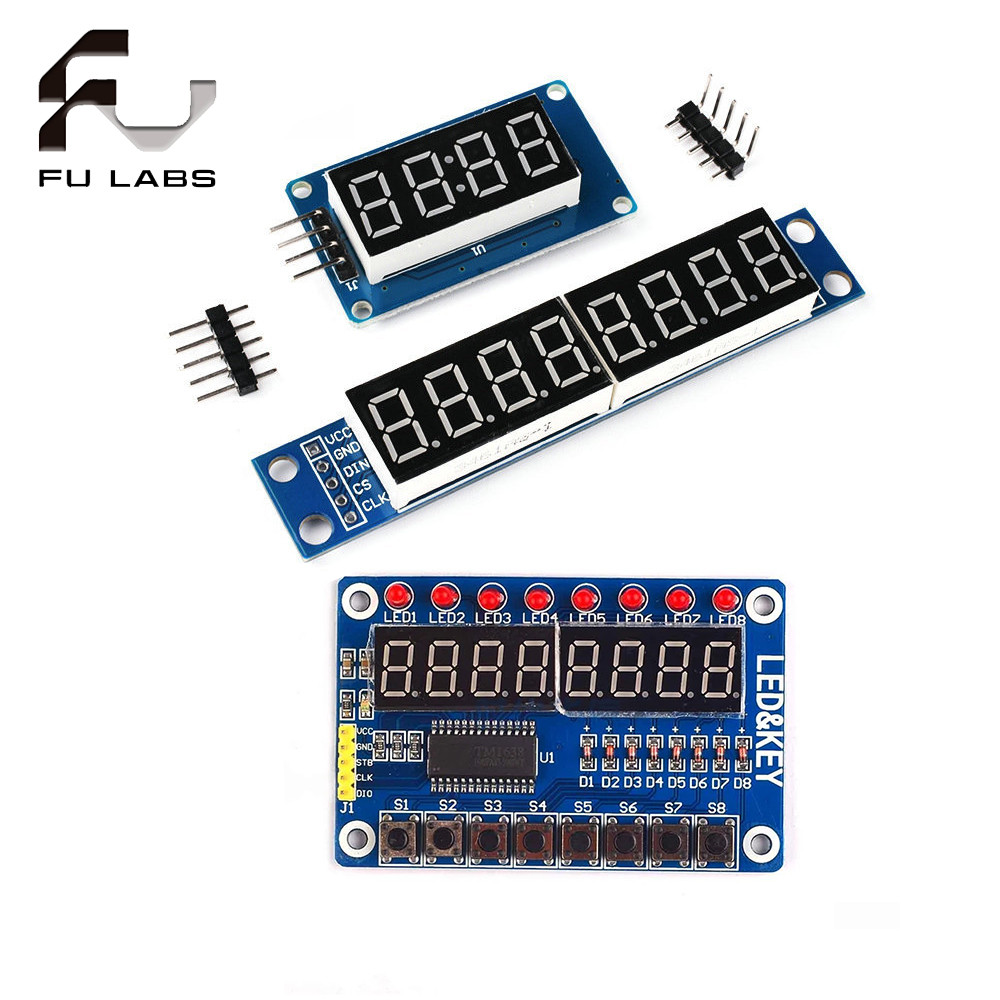 1pcs TM1637 4 Bits/TM1638/MAX7219 8 bit Digital LED Display Module 7 ...