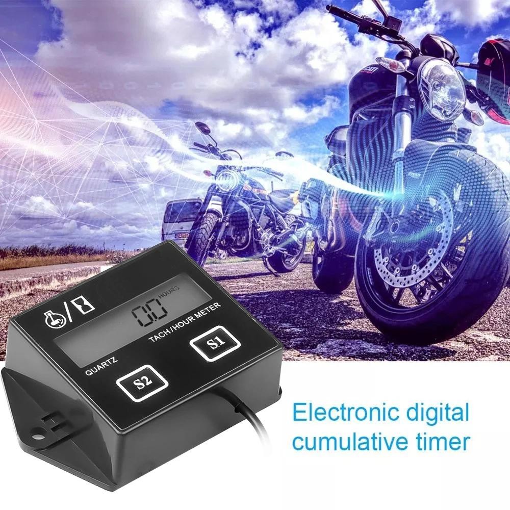 Waterproof Gasoline Engine RPM Speed Gauge Motorcycle Tachometer ...