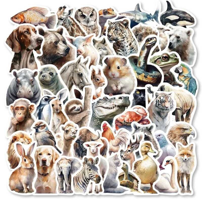 S S 10/30/50Pcs Cute Cartoon Zoo Wild Animals Stickers Label DIY ...