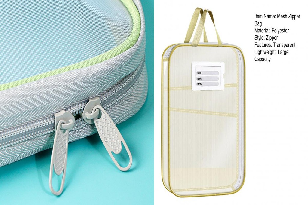 ZTUR_ Portable Storage File Bag Transparent File Pouch 3-layer ...