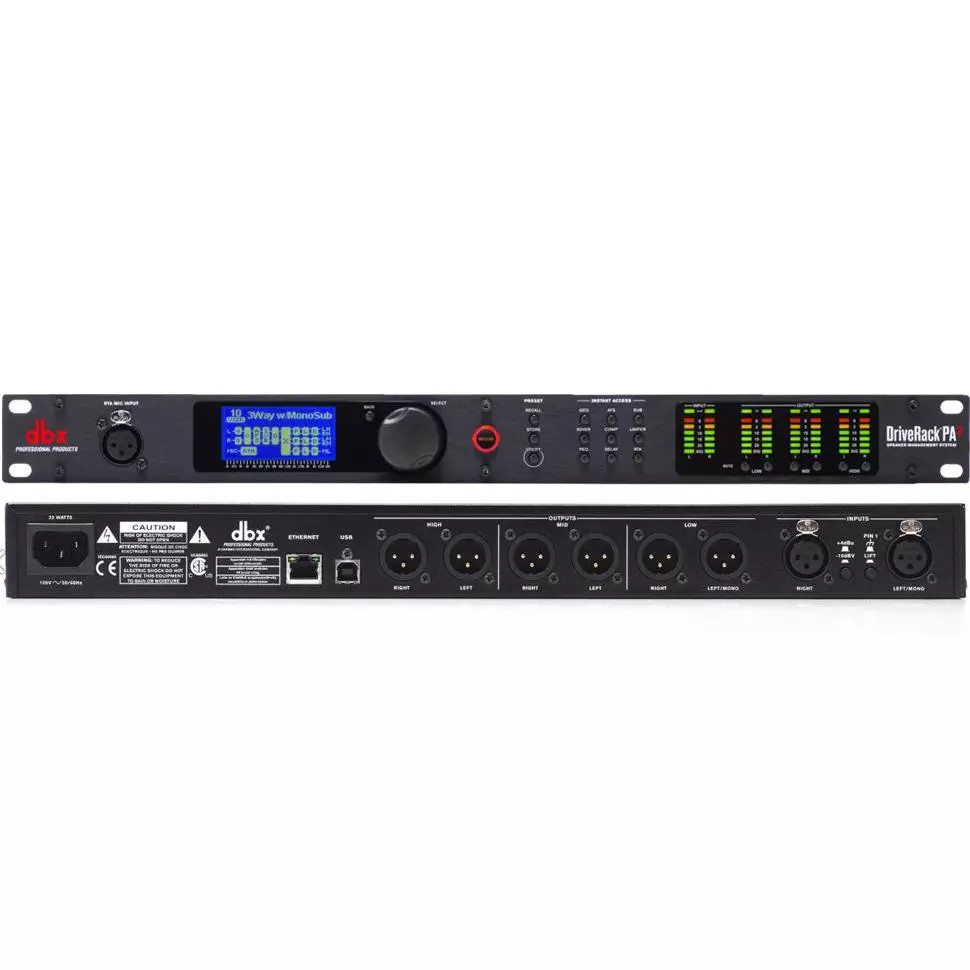 DBX DriveRack PA2 Dual Input, Six Output Complete Speaker Management ...