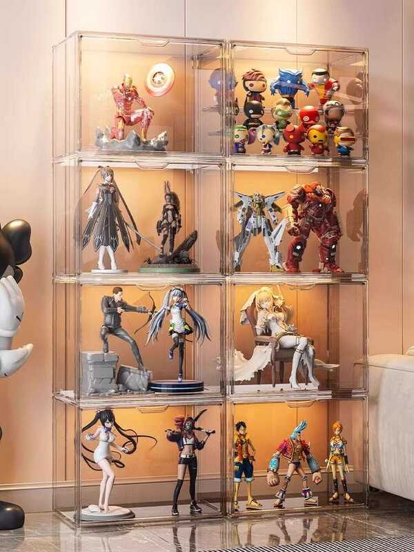 Display Cabinet for Figurines Home Anime Model Storage Display Rack ...