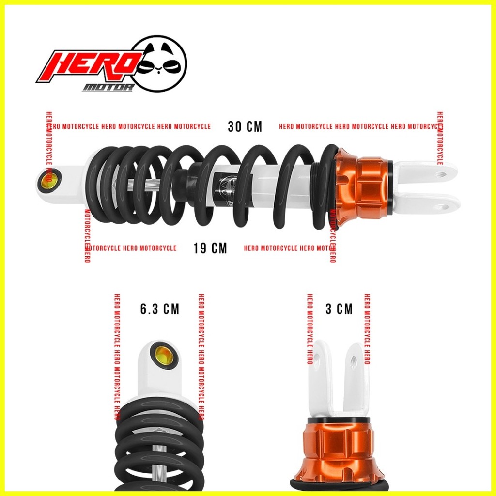 Racing Hero 300MM Shock Absorber For Mio Click Beat & Sym High ...