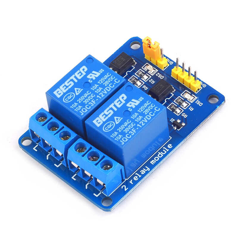 BESTEP 2-channel 12v relay module optocoupler isolation low level ...