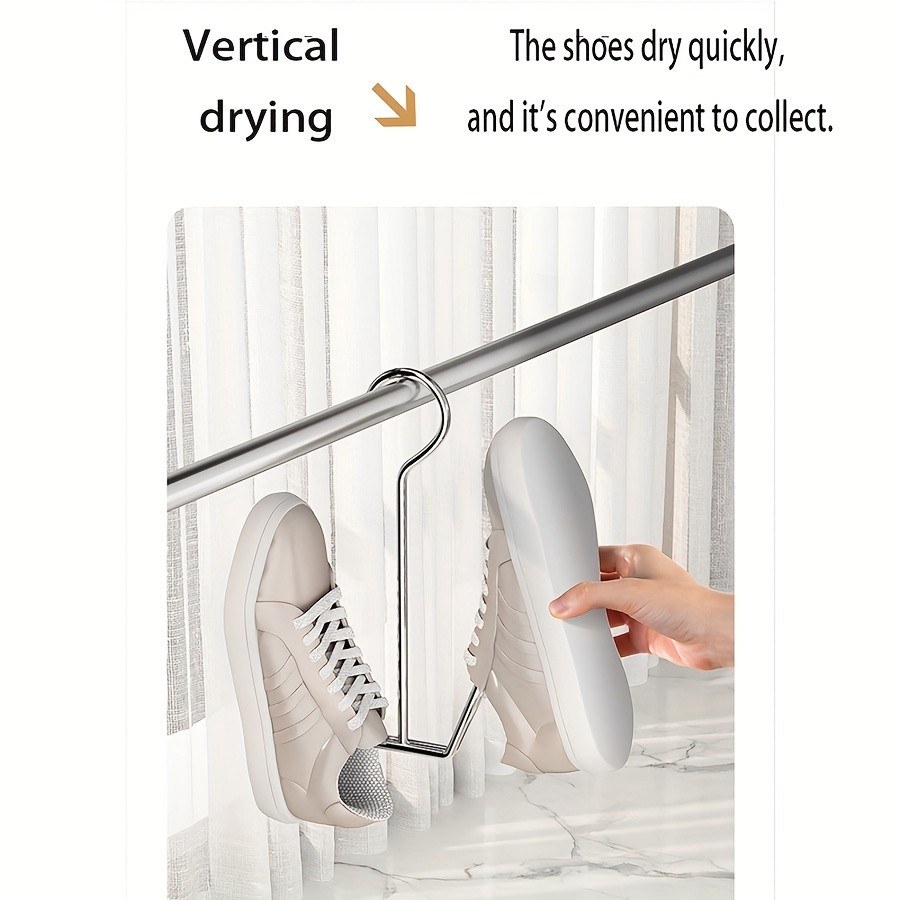 1/3PCS Stainless Steel Shoe Drying Rack Metal Hanging Shoe Organizer ...