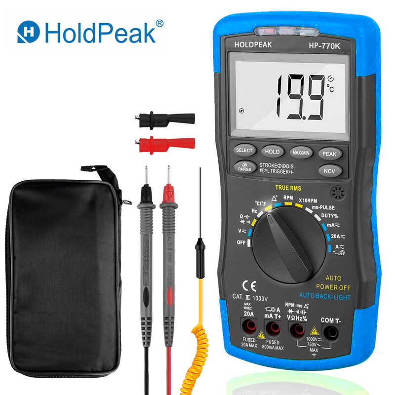 HoldPeak HP-770K Digital Automotive Multimeter car Engine Analyzer ...
