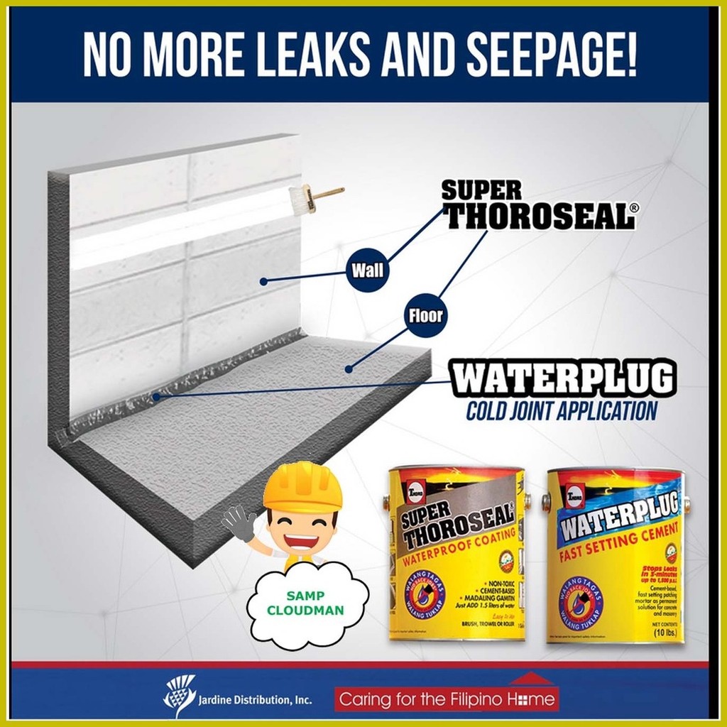 ۩ Thoro Waterplug Fast Setting Cement Gallon Size 4 Liters Water Plug ...