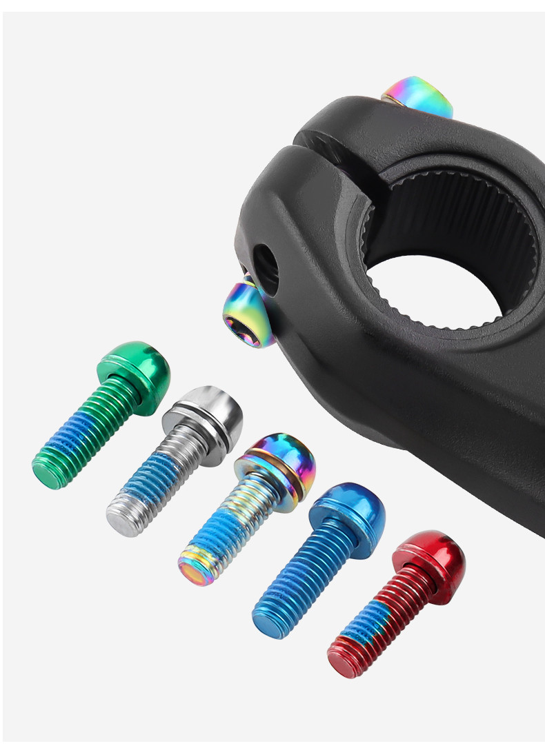 6-Piece MTB Caliper Bolts Set - M6x18mm Steel Alloy In Multiple Colors