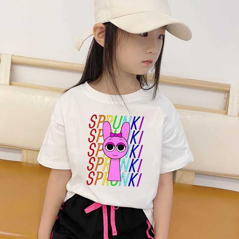 Incredibox Sprunki Pink Pinki Character Children's T-Shirts Sprunk 34a ...