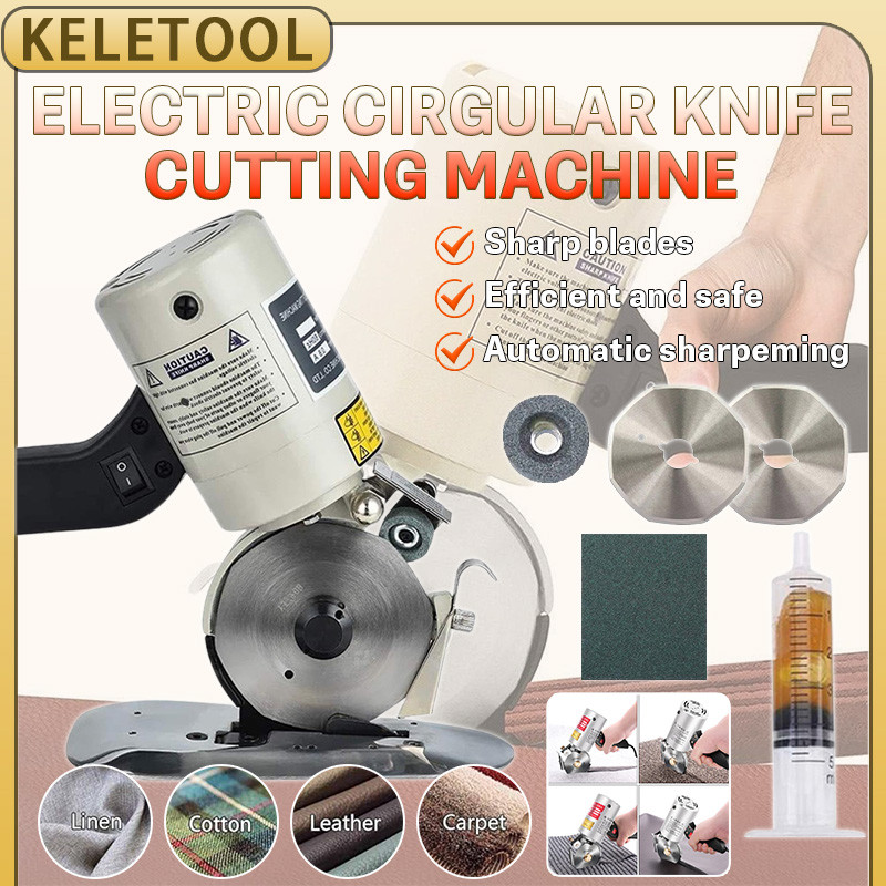 90MM 220V Circular Knife Electric Fabric Cutting Machine Clothing ...