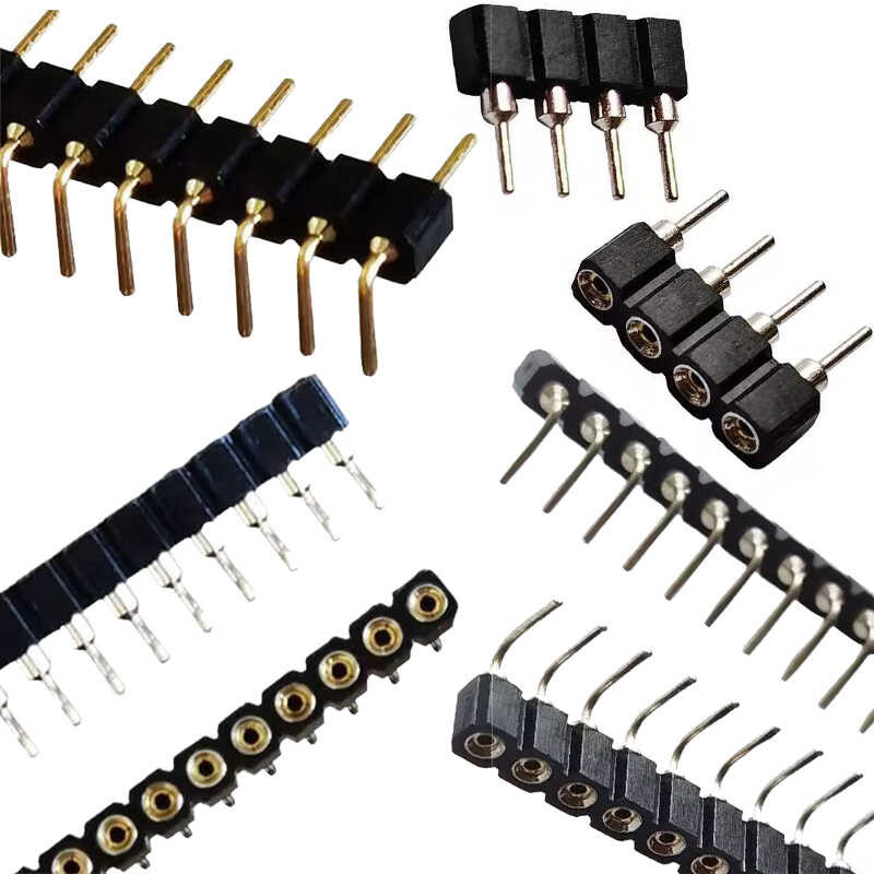 2.54mm Pitch Round Header/Round Hole Female Header 1*2*3*5*40P Socket ...
