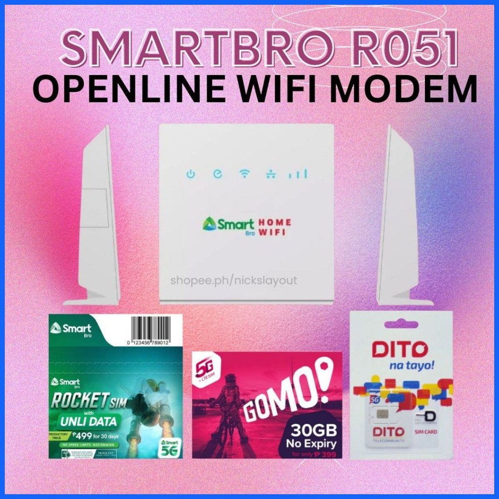 ☃ Smartbro R051 openline WIFI modem, FREE 1GB DITO SIM,Free unlidata ...