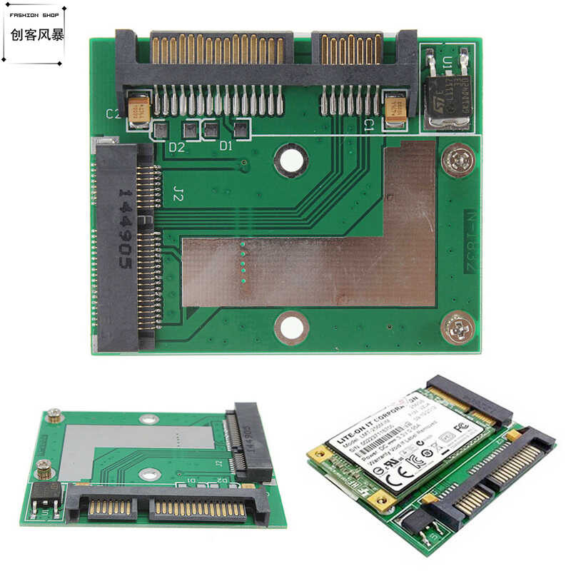 MSATA SATA adapter card 5cm MINI PCIe SSD solid state drive to half ...