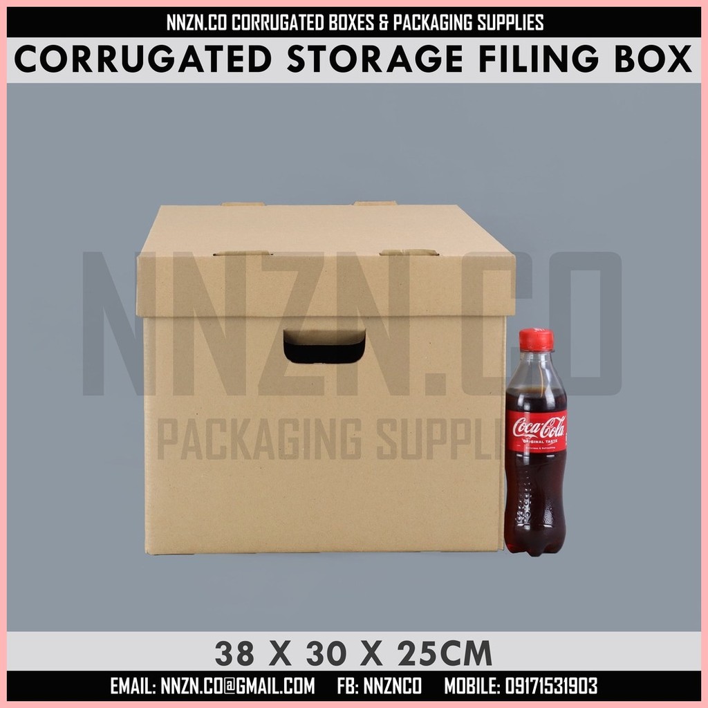 ۞ ♞,♘NNZN Corrugated Filing Box Storage Container Office Filing Box ...