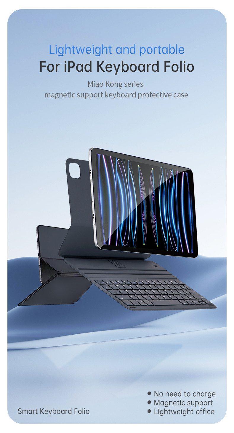 Wireless Magnetic Keyboard Case For iPad 10th 11th A16 Air 11 13 M3 ...
