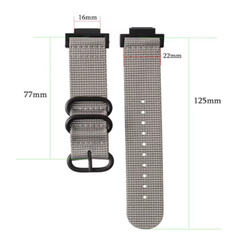 thumbnail image 2 of NANOLEAF Nylon Watch Strap + Adapter Kit For Casio G-Shock G100, 2310, GA800, 5600, 5610 – 22mm, Unisex 2 of 4