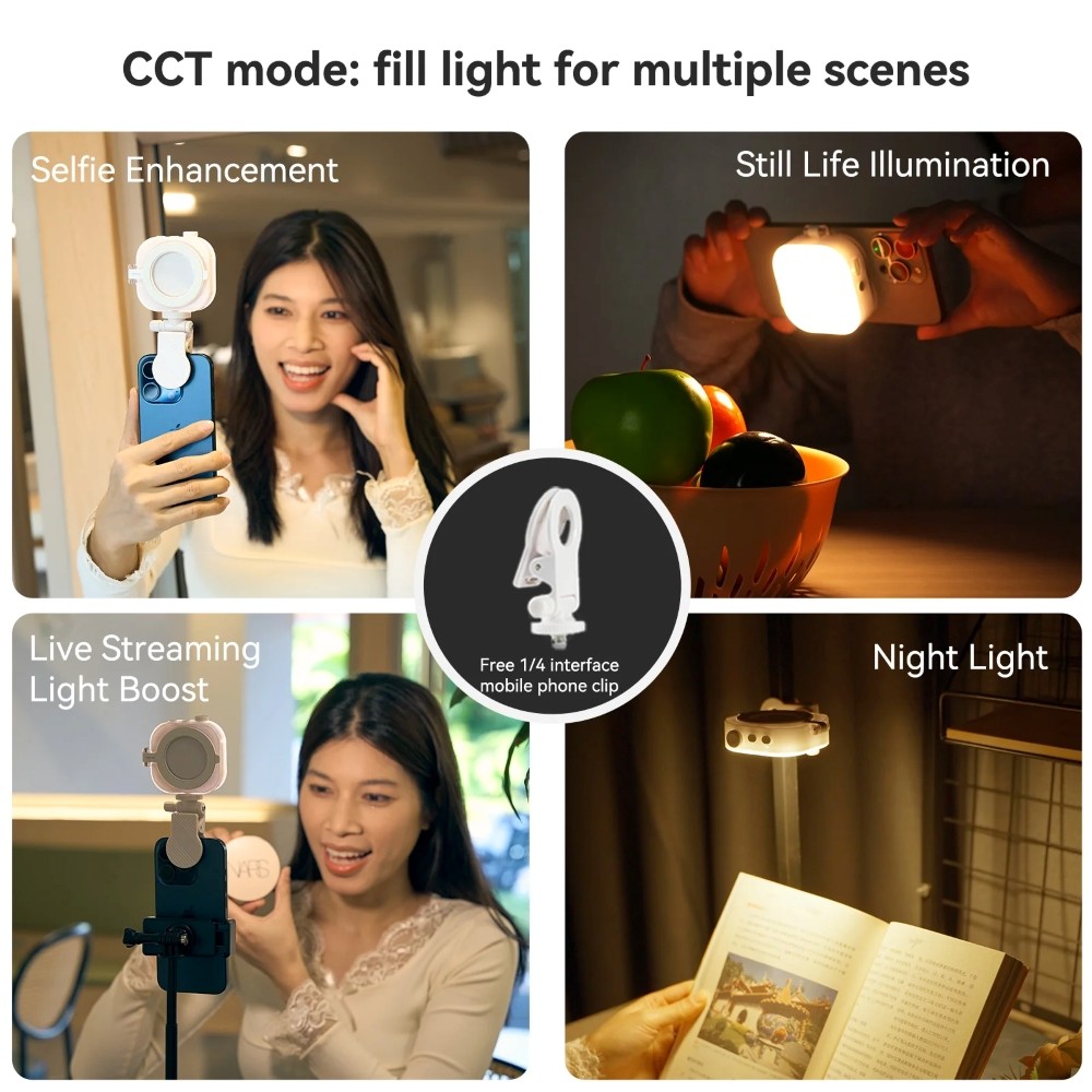 TELESIN MagSafe RGB Smartphone Cube Fill Light - Color Temperature w ...