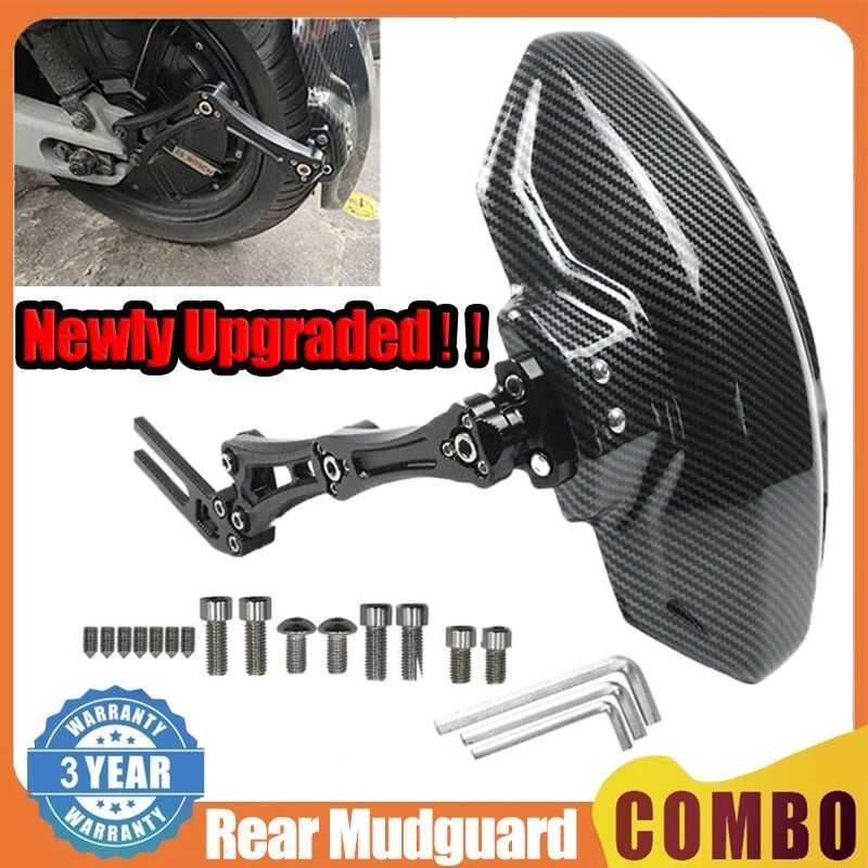 Motorcycle Universal Rear Mudguard Carbon Fiber CNC Aluminum Adjustable ...