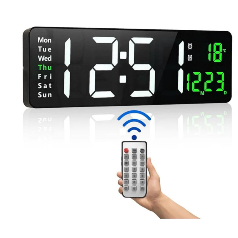 【COD】UPGRADED 16” Large Time Digit Led Digital Alarm Clock Wall Hang ...