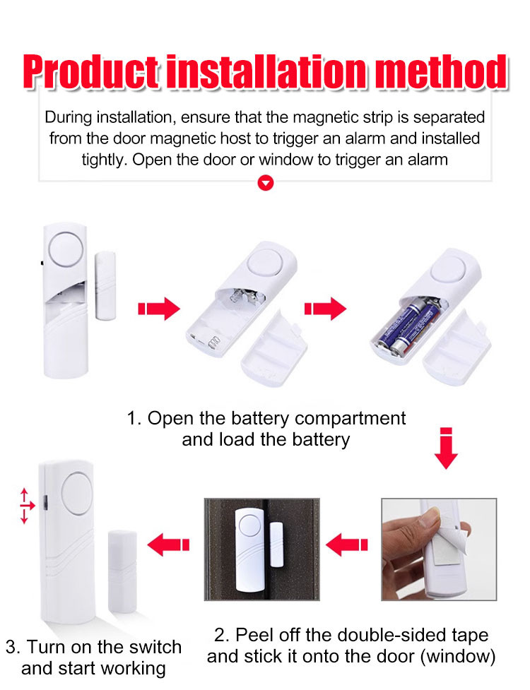 Wireless door and window alarm/inductive alarm antitheft Door and ...