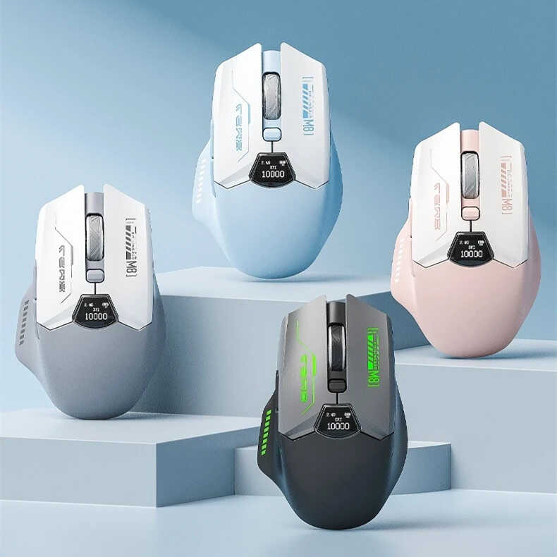 M8 Wireless 2.4g Bluetooth USB Ergonomics Optical Rechargeable Screen ...