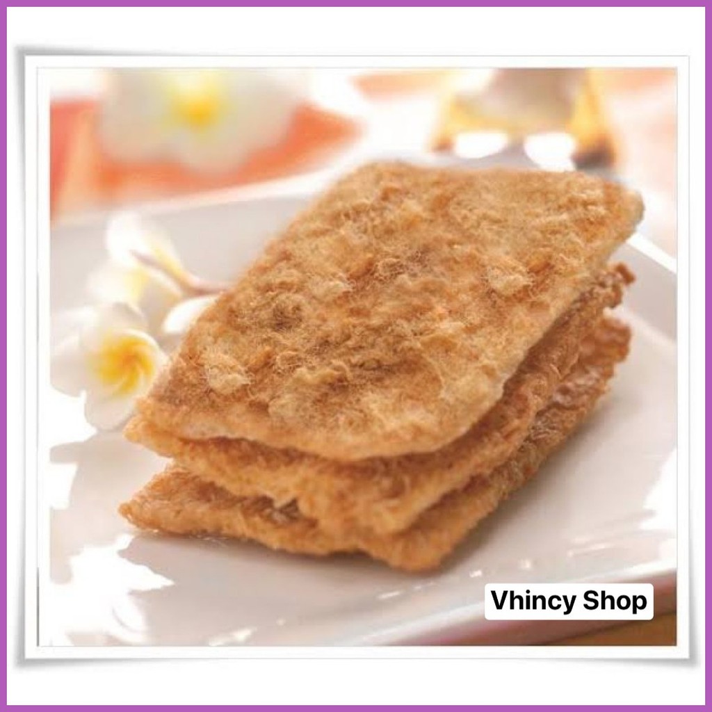 Jao Sua Big Pack 80g Rice Crackers - Spicy Dried Pork Flavor Shredded Pork Sweet - Thai Snack-1126004