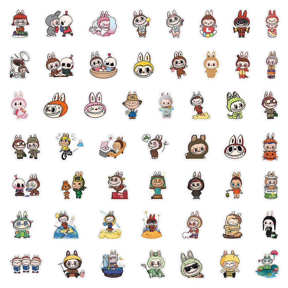 105Pcs Labubu Stickers - Cute Cartoon Decals for DIY Crafts, Waterproof ...
