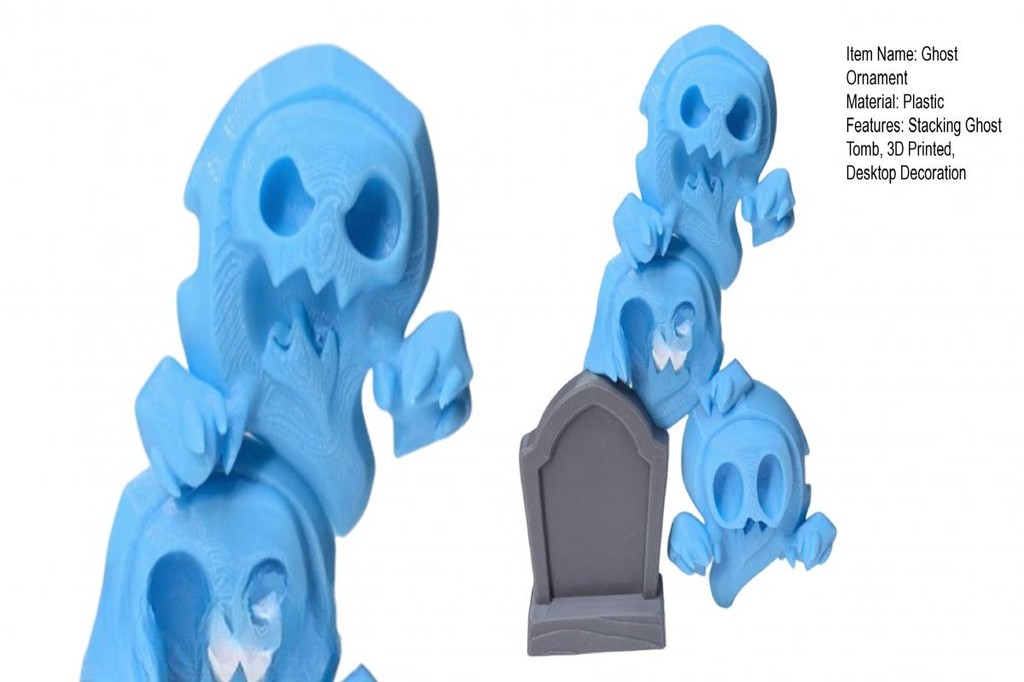Ghost With Hidden Legs, Spooky 3D Printed Ghost Toy Ghost With Dog