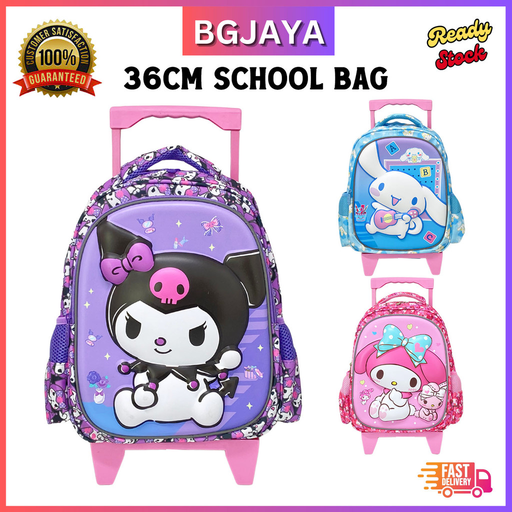 36cm 3 Wheel New Cartoon Trolley School Backpack Kids Trolley Bag 14 ...