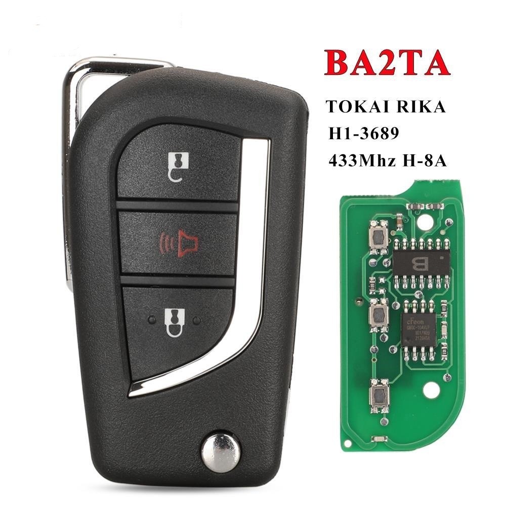 FCC BA2TA Flip Remote Car Key For Toyota Vios Hi RAV4 Y 2015+ 433Mhz 8A ...