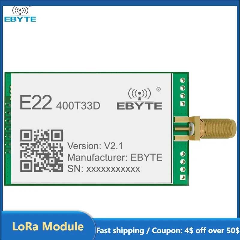 Wireless Lora Module 33dBm 400MHz EBYTE E22-400T33D-V2 Long Distance ...