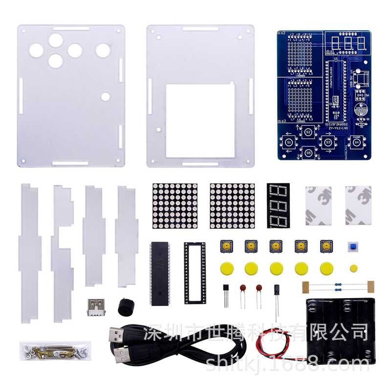Pixel game console production kit 51 microcontroller game console ...