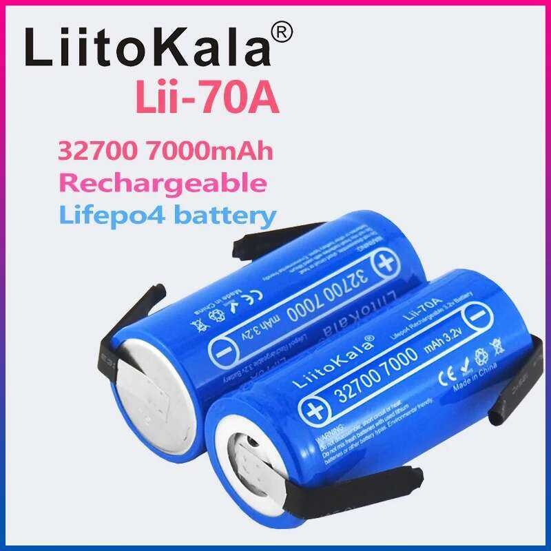 Batterie Rechargeable LiitoKala 32700 7000mAh 3.2V LiFePO4 - Avec Lamelles