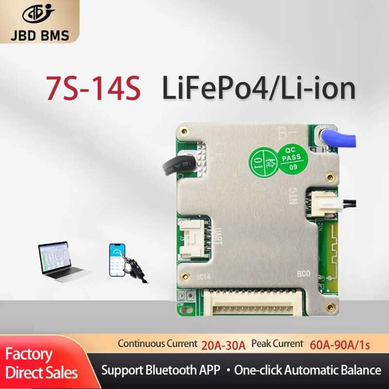 BMS JBD 7S-14S Automized Identify 7S 8S 9S 10S 11S 12S 13S 14S 20A 30A ...