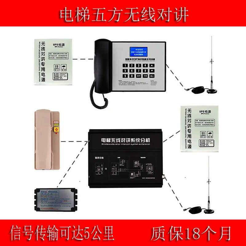 Elevator five party intercom wireless intercom system five party three ...