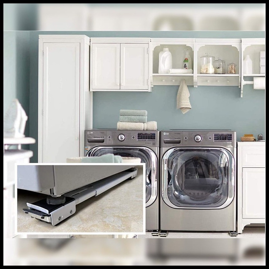 Multifunction Trolley Movable Washing Machine and Refrigerator Stand ...