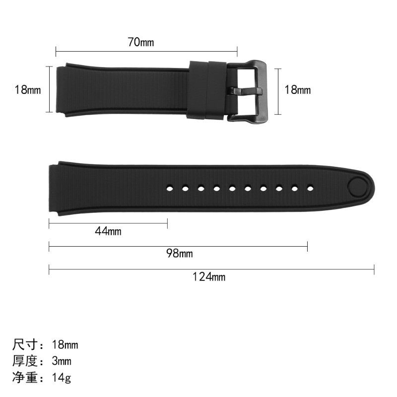 Top selling Rubber 29 mm Watch Strap Replacement F16528/4_K0022112