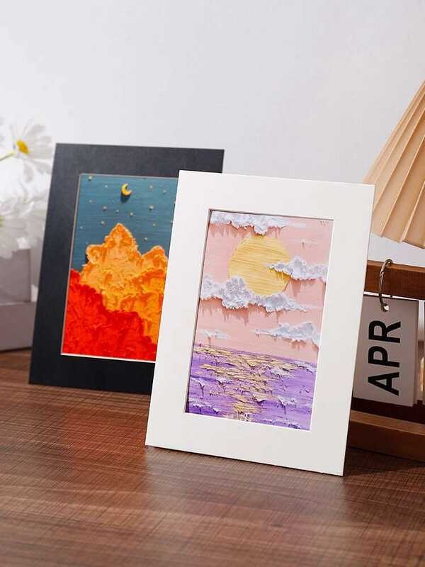 10-Pack Cardboard Paper Frames Simple Mounting Oil Pastel Art Gouache ...