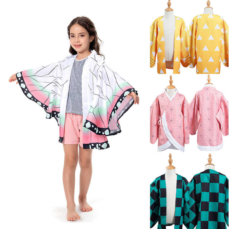 Costume Cosplay Demon Slayer (Tanjiro, Nezuko, Shinobu) - Ensemble Complet - Taille Enfant Et Adulte